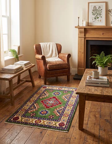 1' 11 x 2' 11 Hand Knotted Kazak Rug