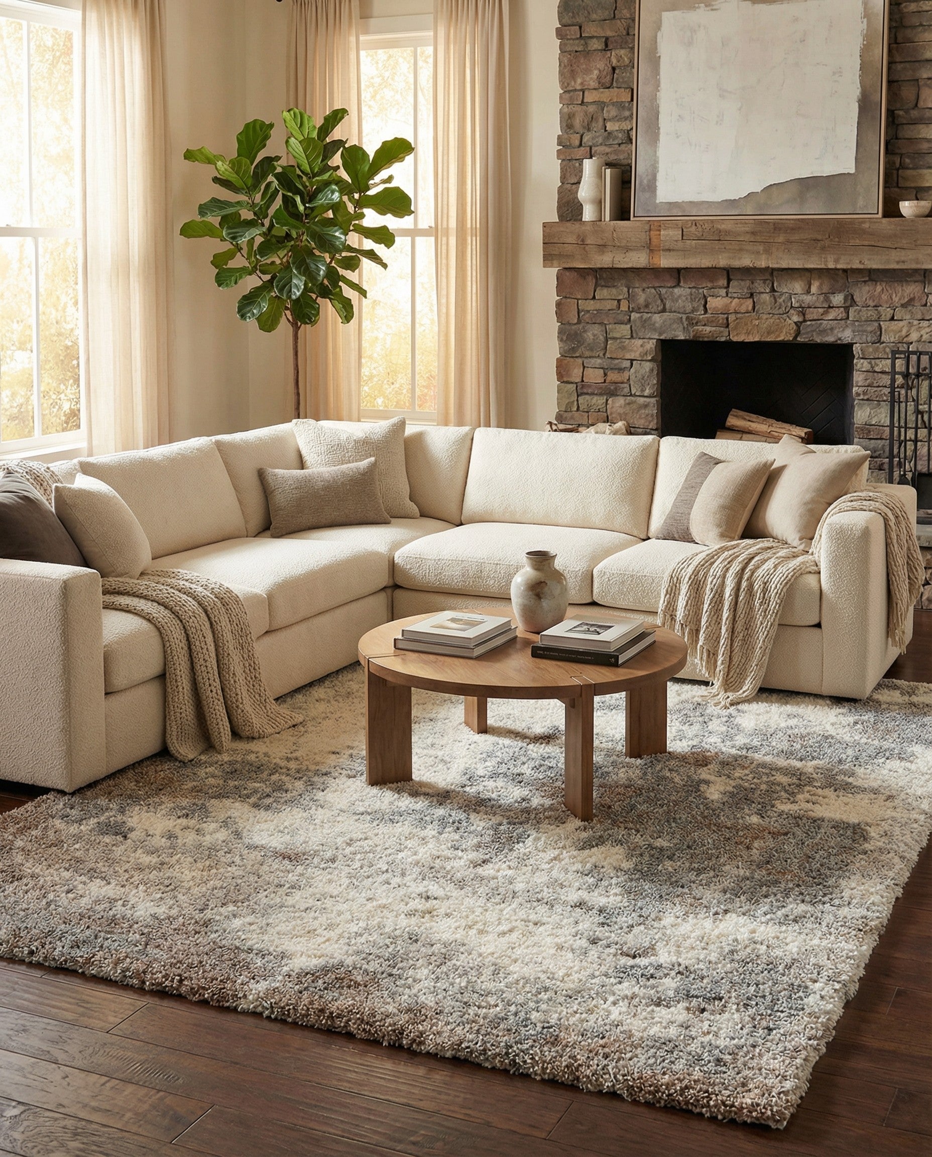 Primary image  7' 10 x 11' Soft Touch Shag Rug