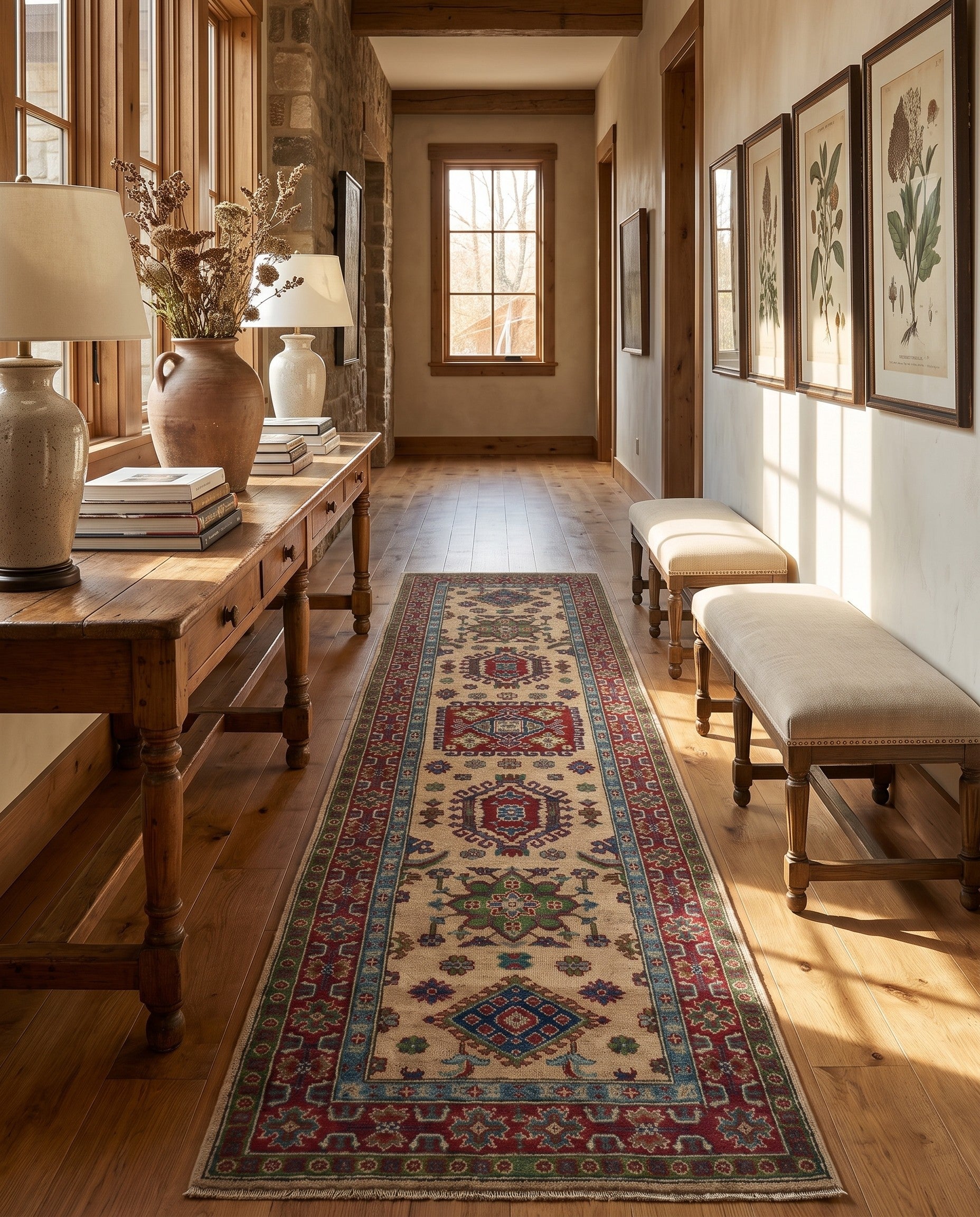 2' 8 x 9' 10 Hand Knotted Kazak Runner Rug