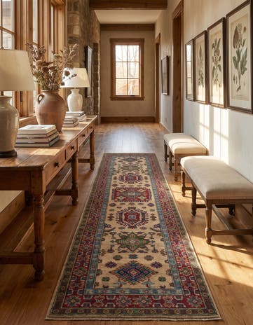 2' 8 x 9' 10 Hand Knotted Kazak Runner Rug