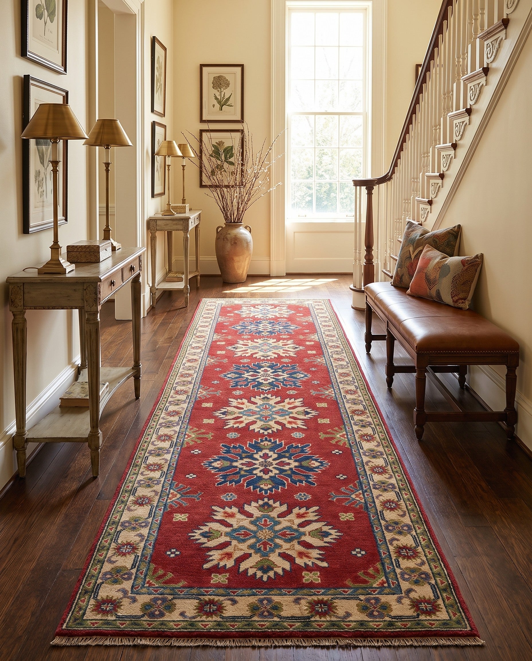 2' 8 x 9' 4 Hand Knotted Kazak Runner Rug