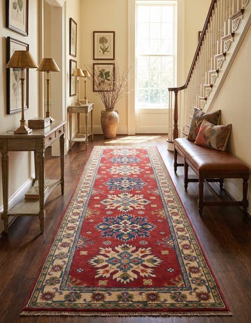 2' 8 x 9' 4 Hand Knotted Kazak Runner Rug
