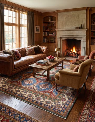 6' 4 x 9' 1 Hand Knotted Kazak Rug