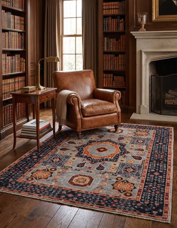3' 7 x 5' 5 Hand Knotted Mamluk Ziegler Rug
