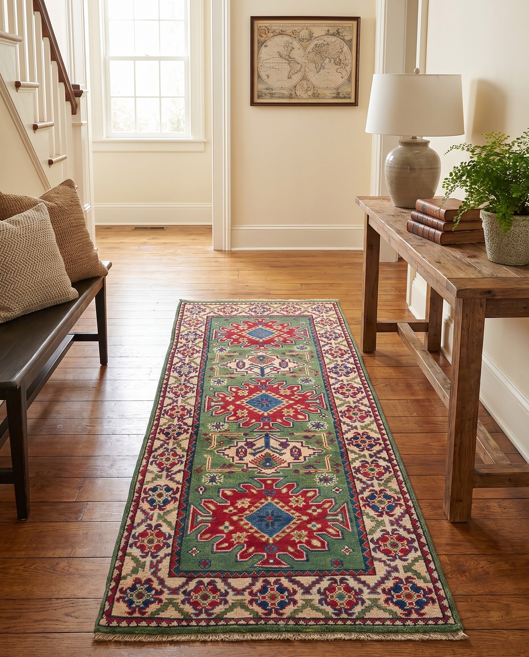 2' 8 x 6' 4 Hand Knotted Kazak Runner Rug