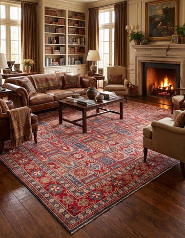 8' 9 x 10' 10 Hand Knotted Kazak Rug