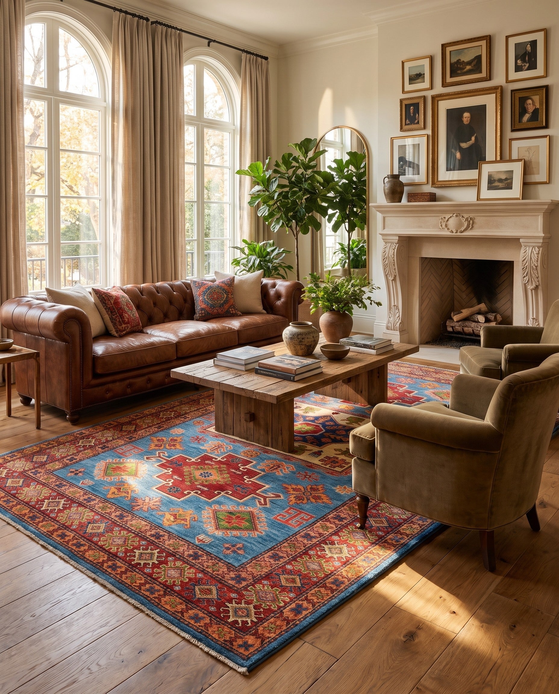 4' 11 x 7' 1 Hand Knotted Kazak Rug