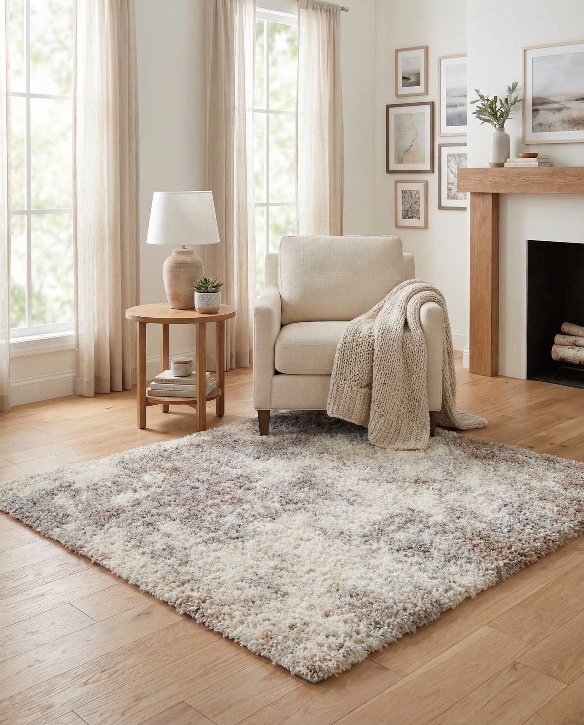 Primary image 4' x 4' Soft Touch Shag Square Rug
