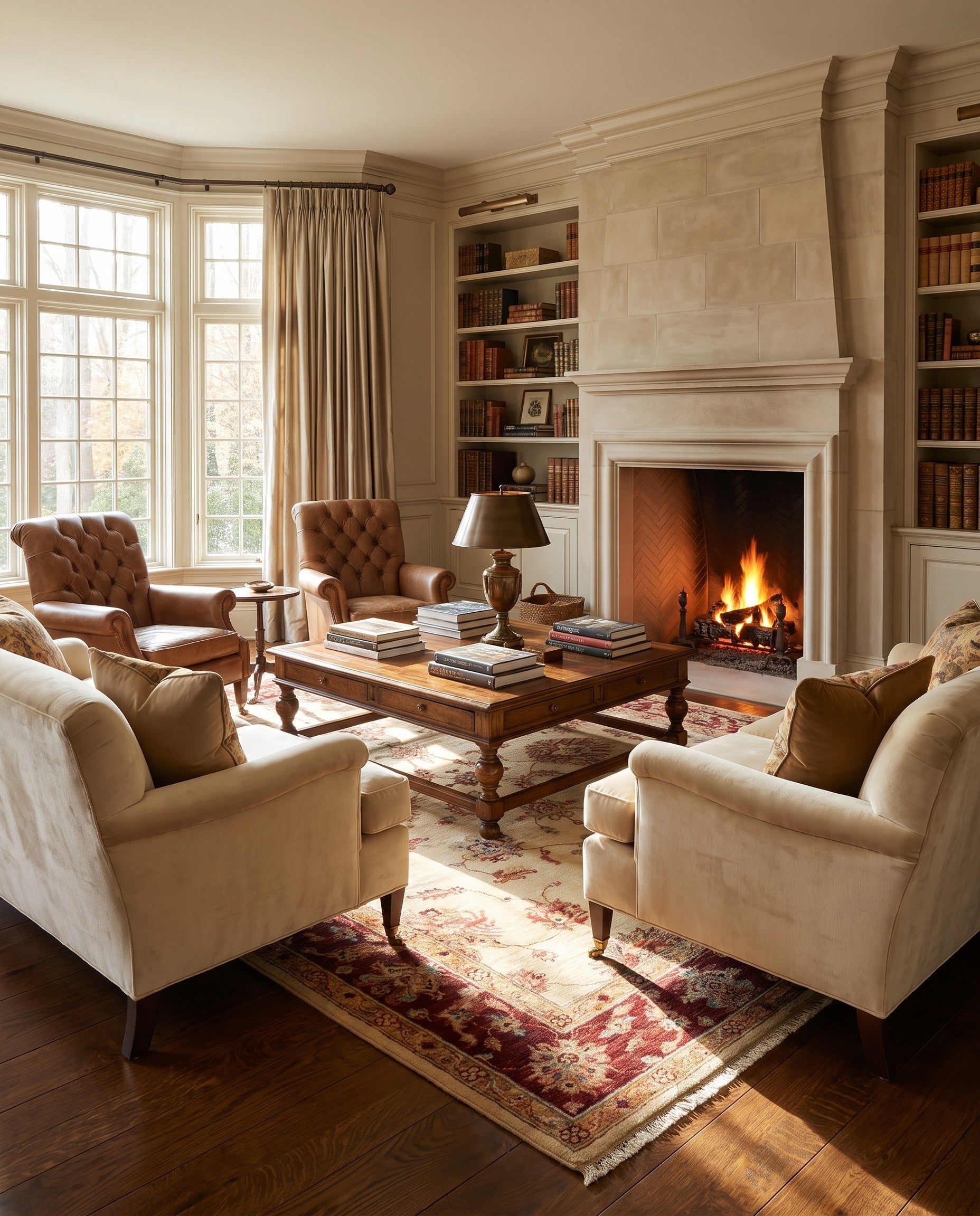 5' x 6' 9 Hand Knotted Ziegler Rug