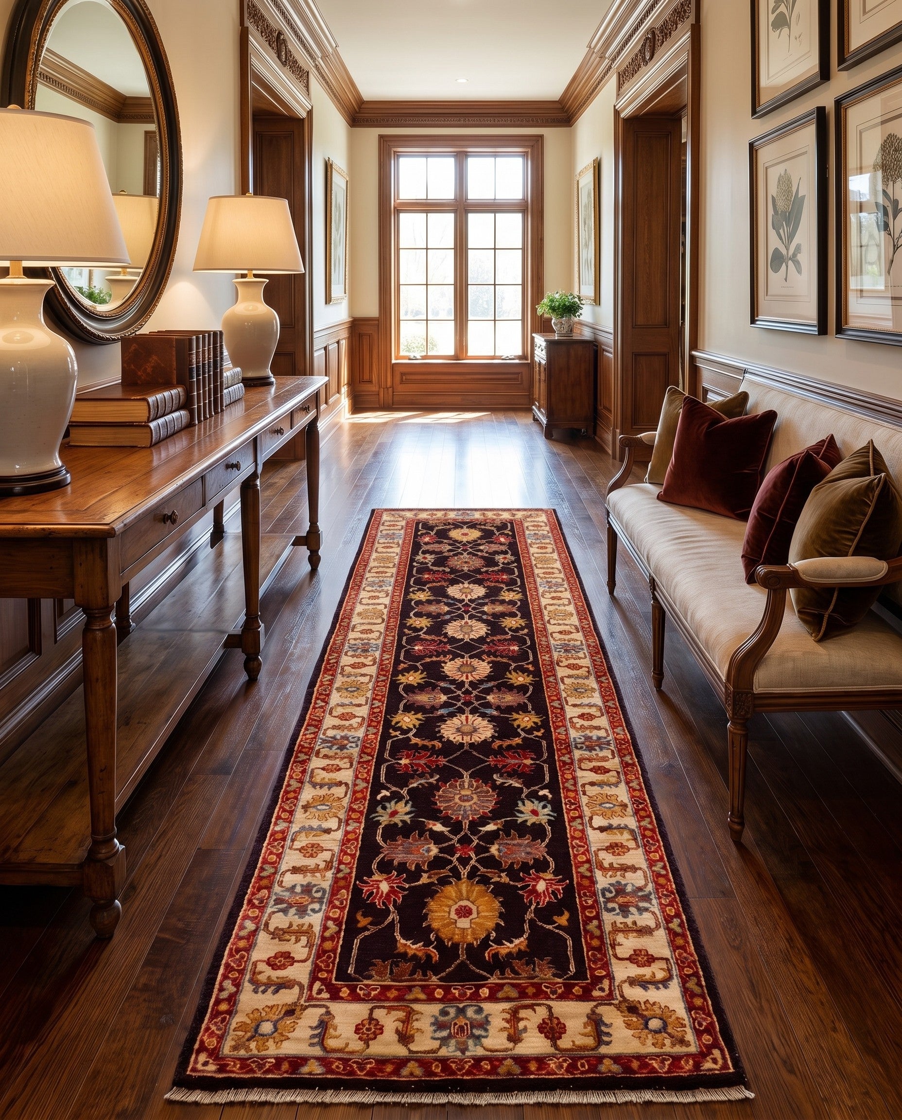 2' 7 x 10' Hand Knotted Ariana Ziegler Runner Rug