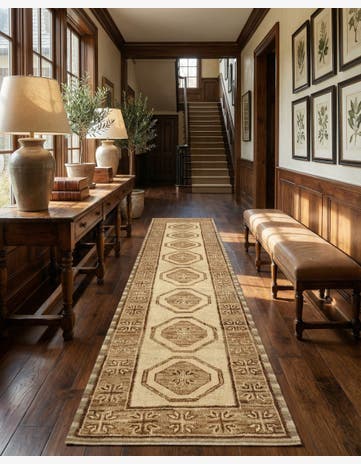 2' 9 x 12' 1 Hand Knotted Oushak Wool Runner Rug