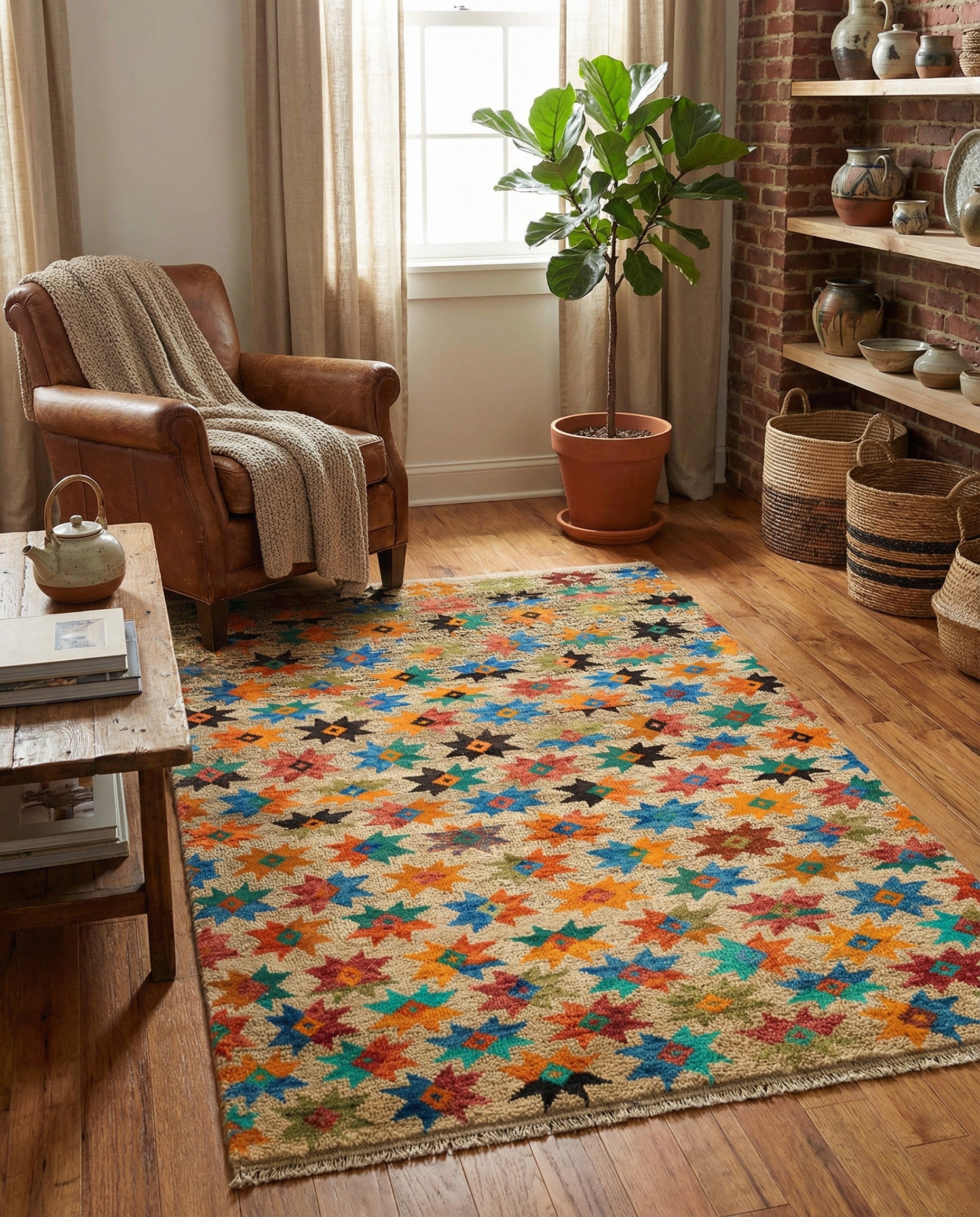 4' 2 x 6' 3 Hand Knotted Balouch Wool Rug