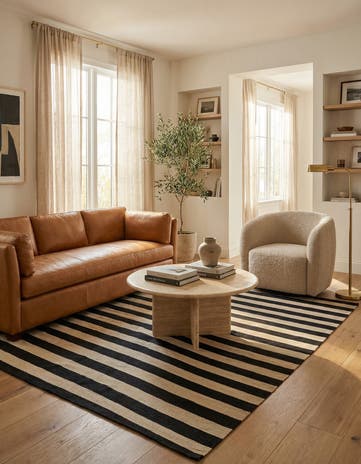5' 9 x 7' 9 Hand Woven Kilim Modern Wool Rug