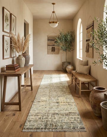 4' x 13' 10 Hand Knotted Moroccan Wool Runner Rug