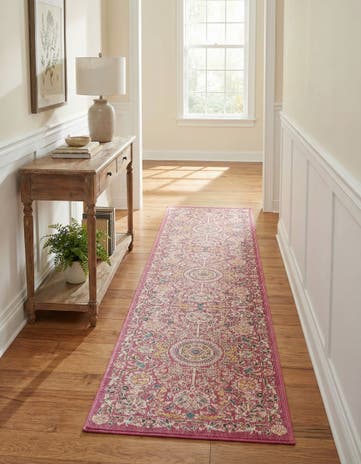 Dusty Pink Blossom Runner Rug