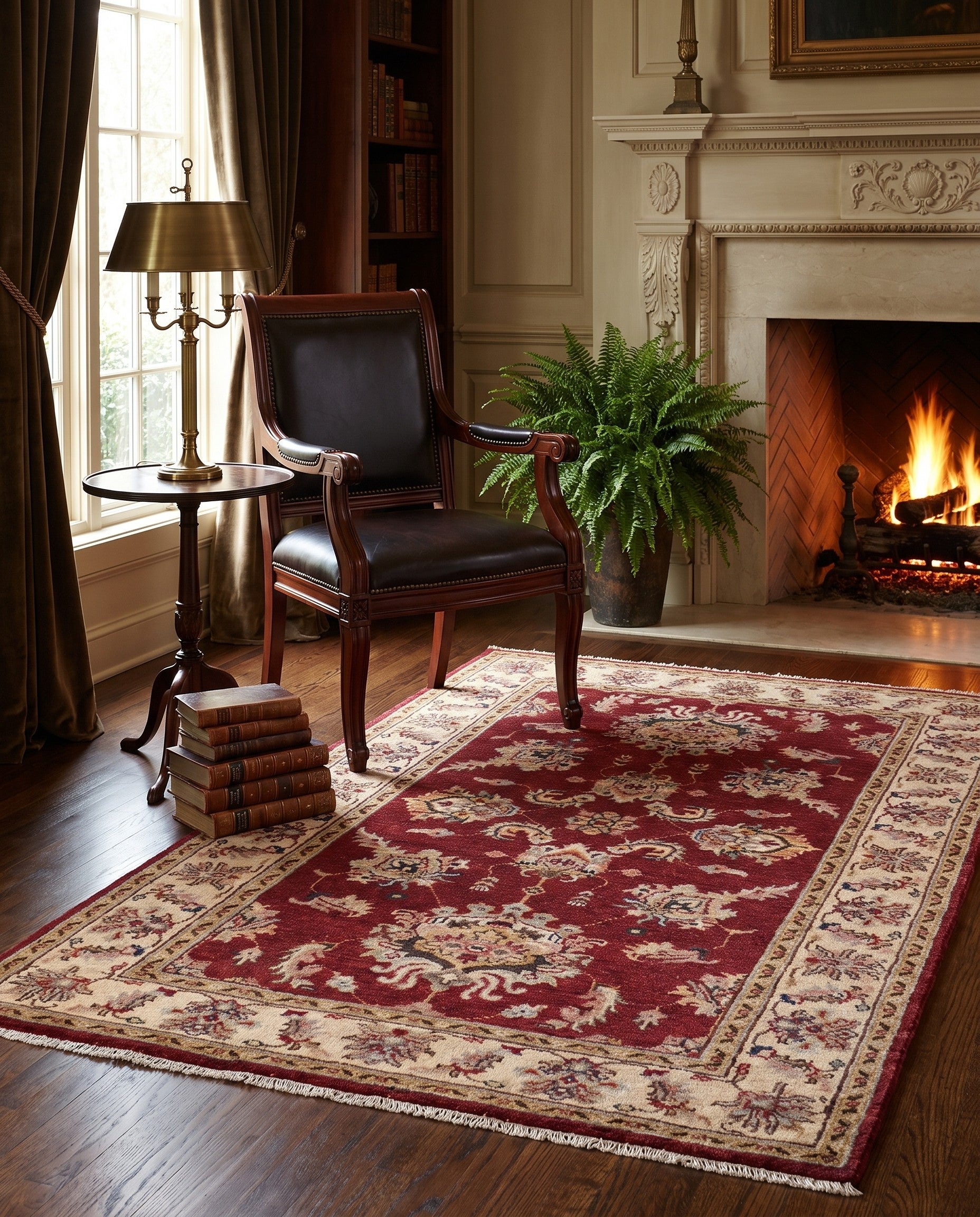 3' x 4' 11 Hand Knotted Ziegler Rug