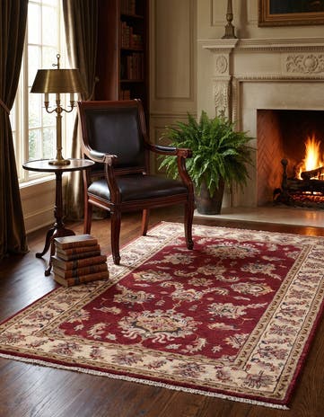 3' x 4' 11 Hand Knotted Ziegler Rug