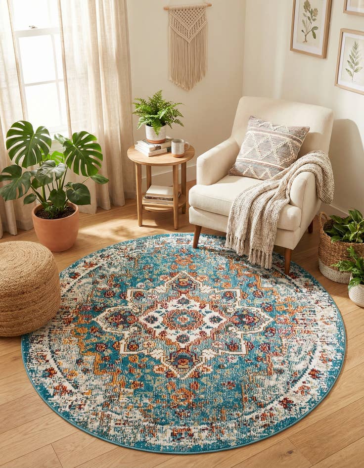 Detail image of 4' x 4' Amulet Round Rug