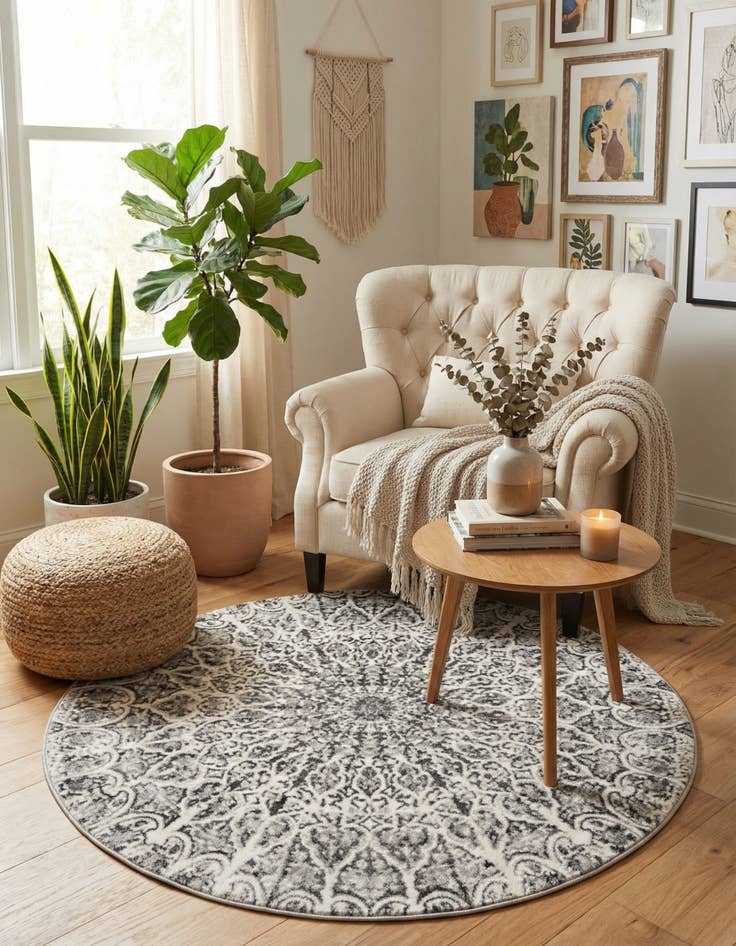 Detail image of 5' 3 x 5' 3 Monte Carlo Round Rug