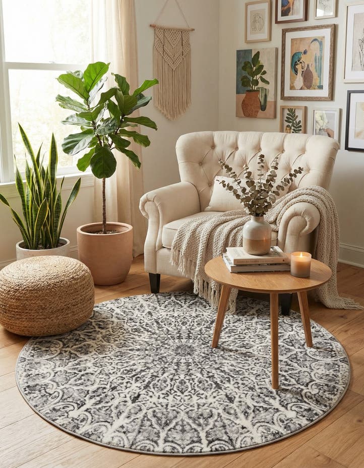 5' 3 x 5' 3 Monte Carlo Round Rug
