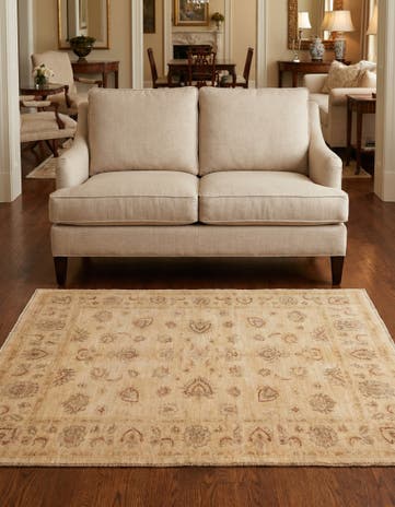 5' x 6' Hand Knotted Peshawar Ziegler Rug