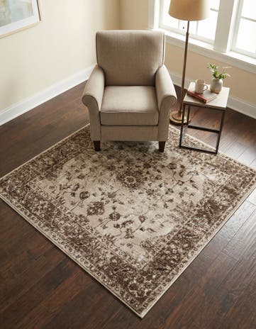 Cream Nepal Square Rug