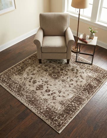 Cream Nepal Square Rug