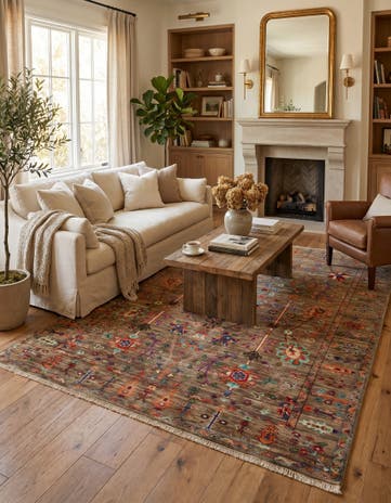 5' x 6' 6 Hand Knotted Ariana Ziegler Rug