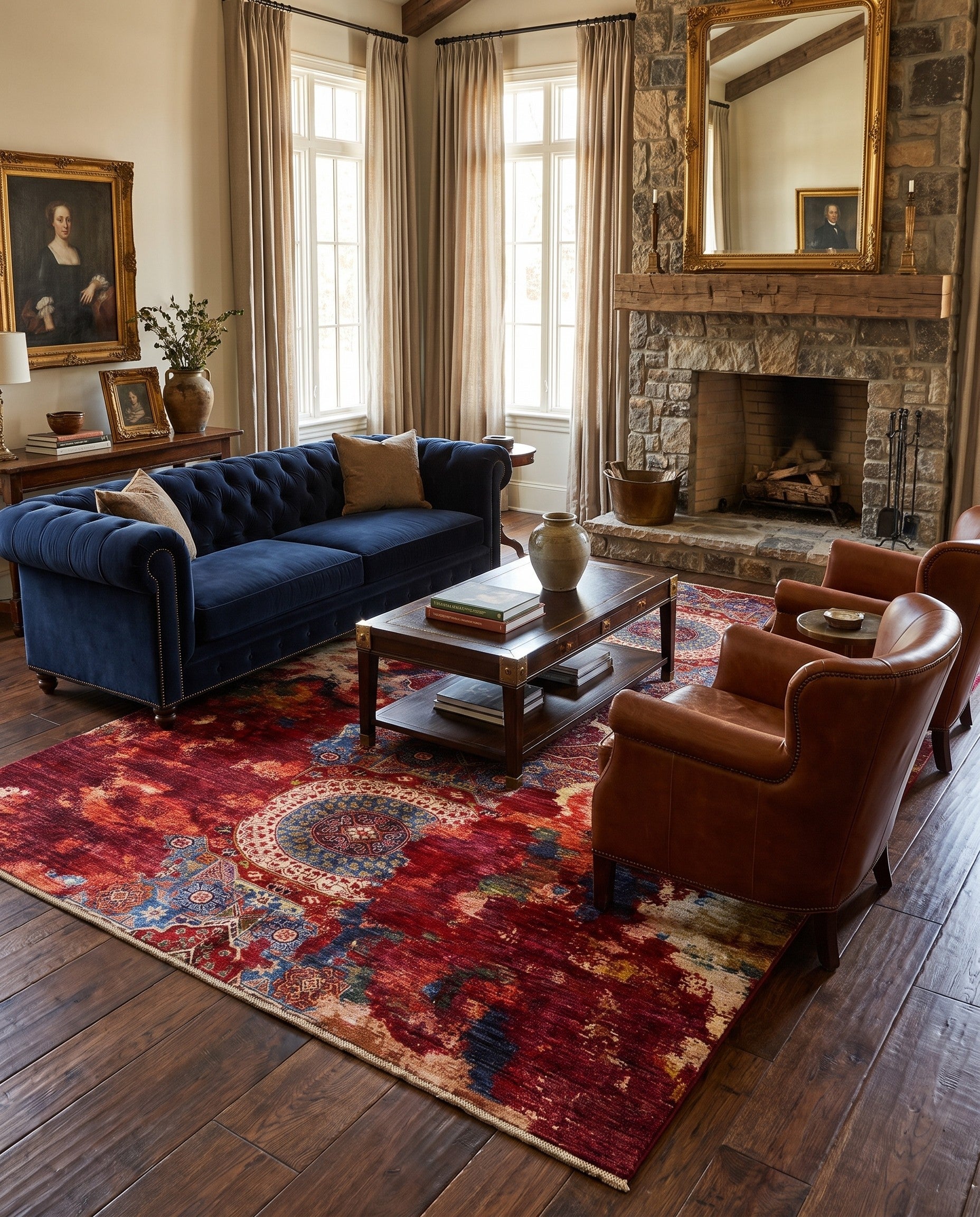 9' x 12' Hand Knotted Mamluk Ziegler Rug