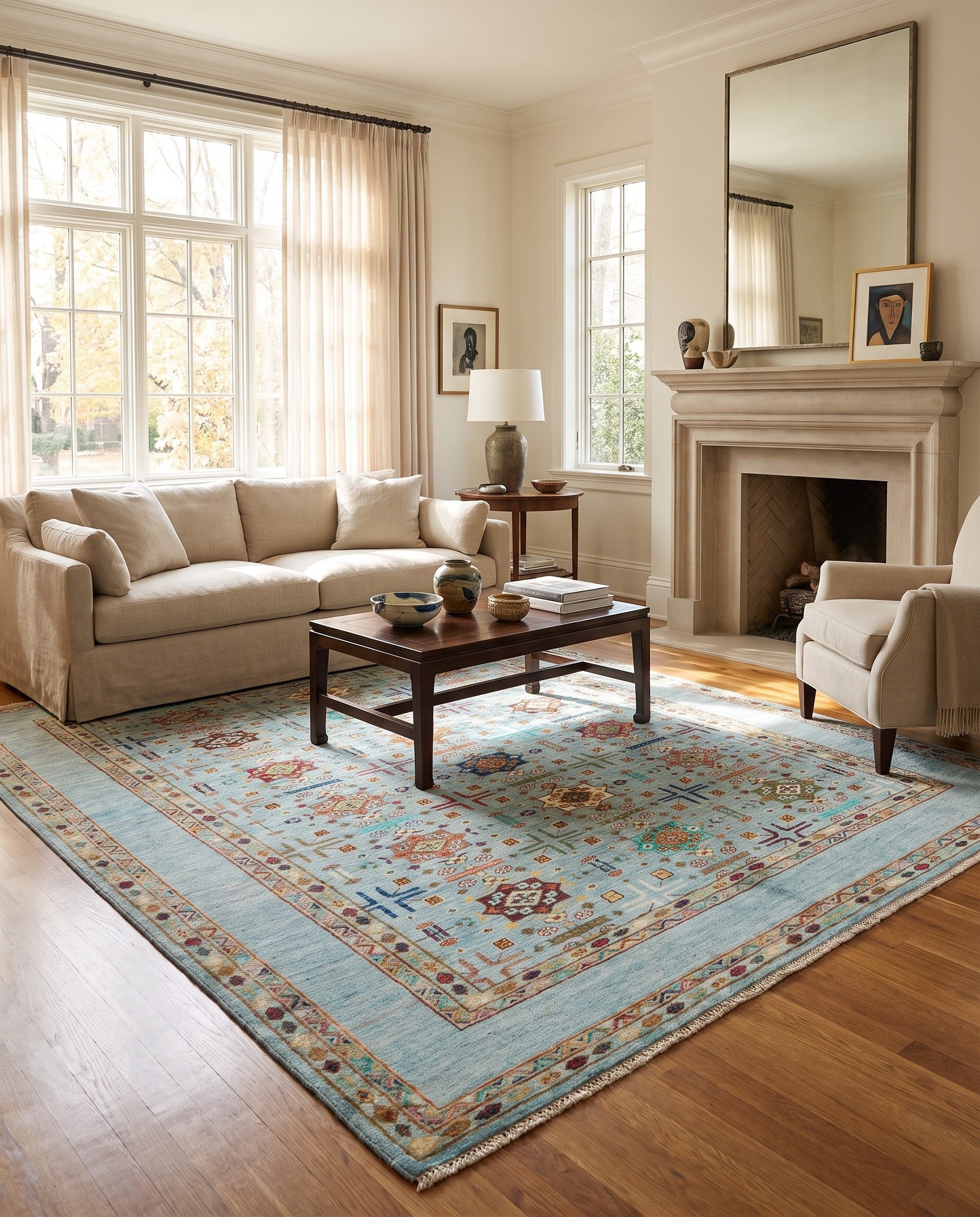 5' 9 x 7' 8 Hand Knotted Ariana Ziegler Rug
