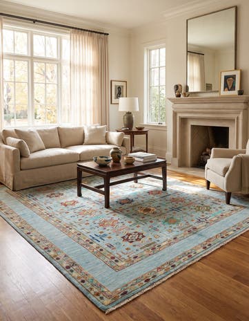5' 9 x 7' 8 Hand Knotted Ariana Ziegler Rug