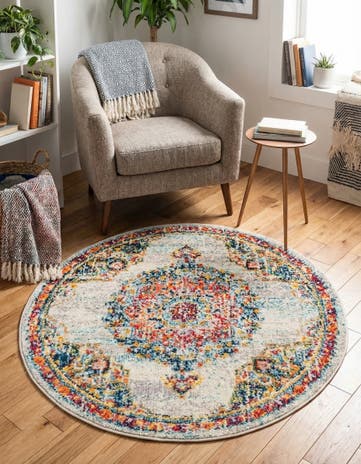 Ivory Madeline Round Rug