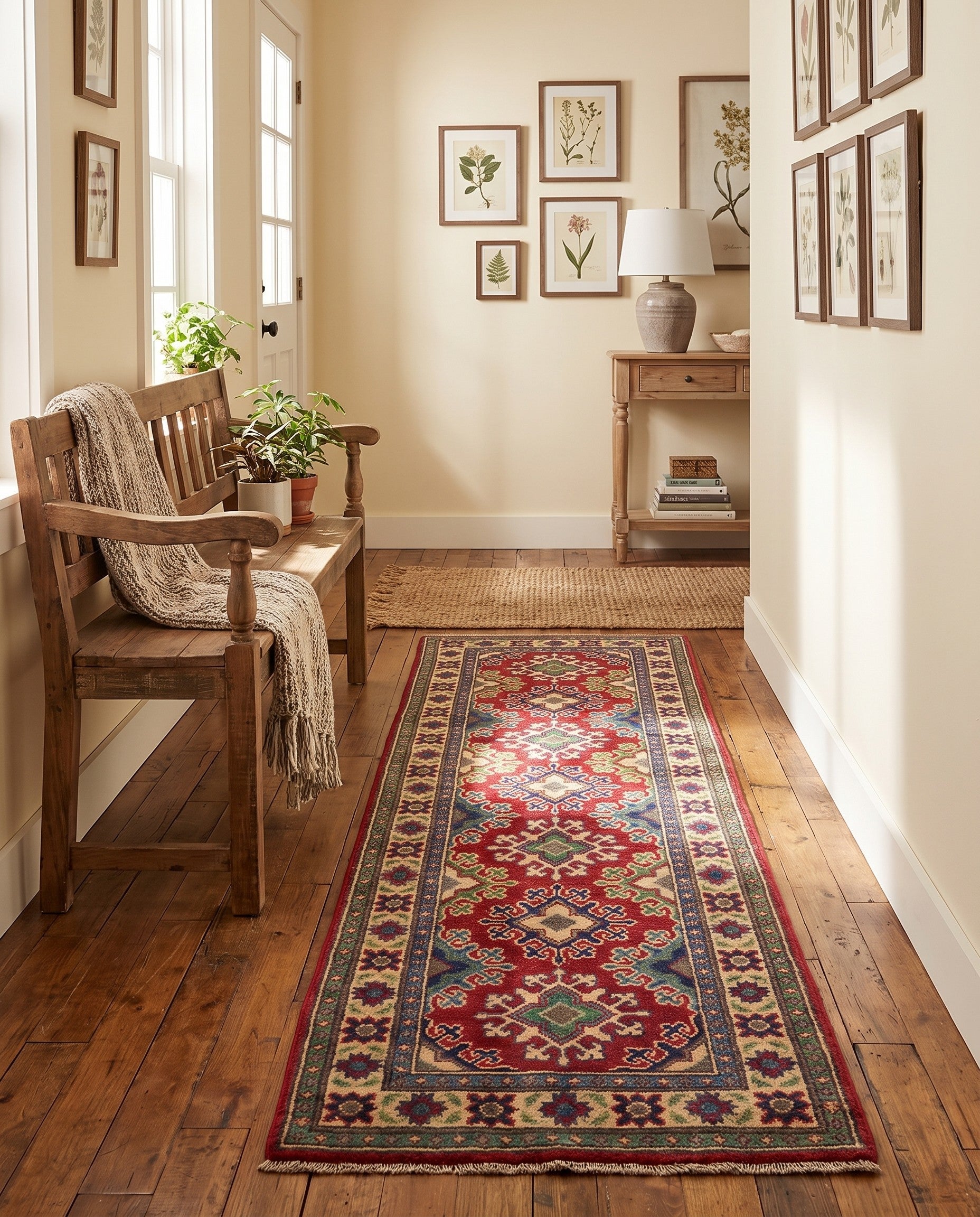 2' x 6' 1 Hand Knotted Kazak Runner Rug
