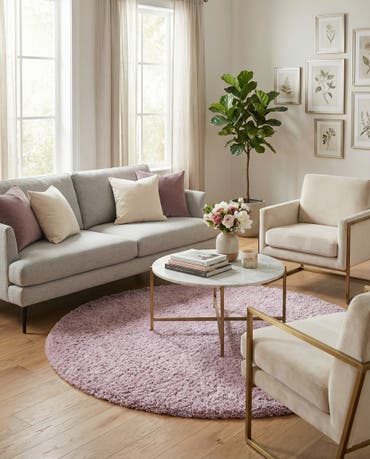  6' x 6' Infinity Shag Round Rug