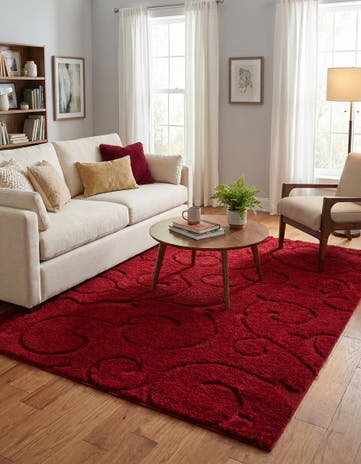8' x 10' Botanical Shag Rug