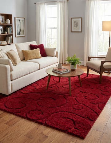 8' x 10' Botanical Shag Rug