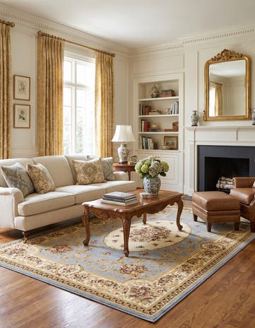 Light Blue Chateau Rug