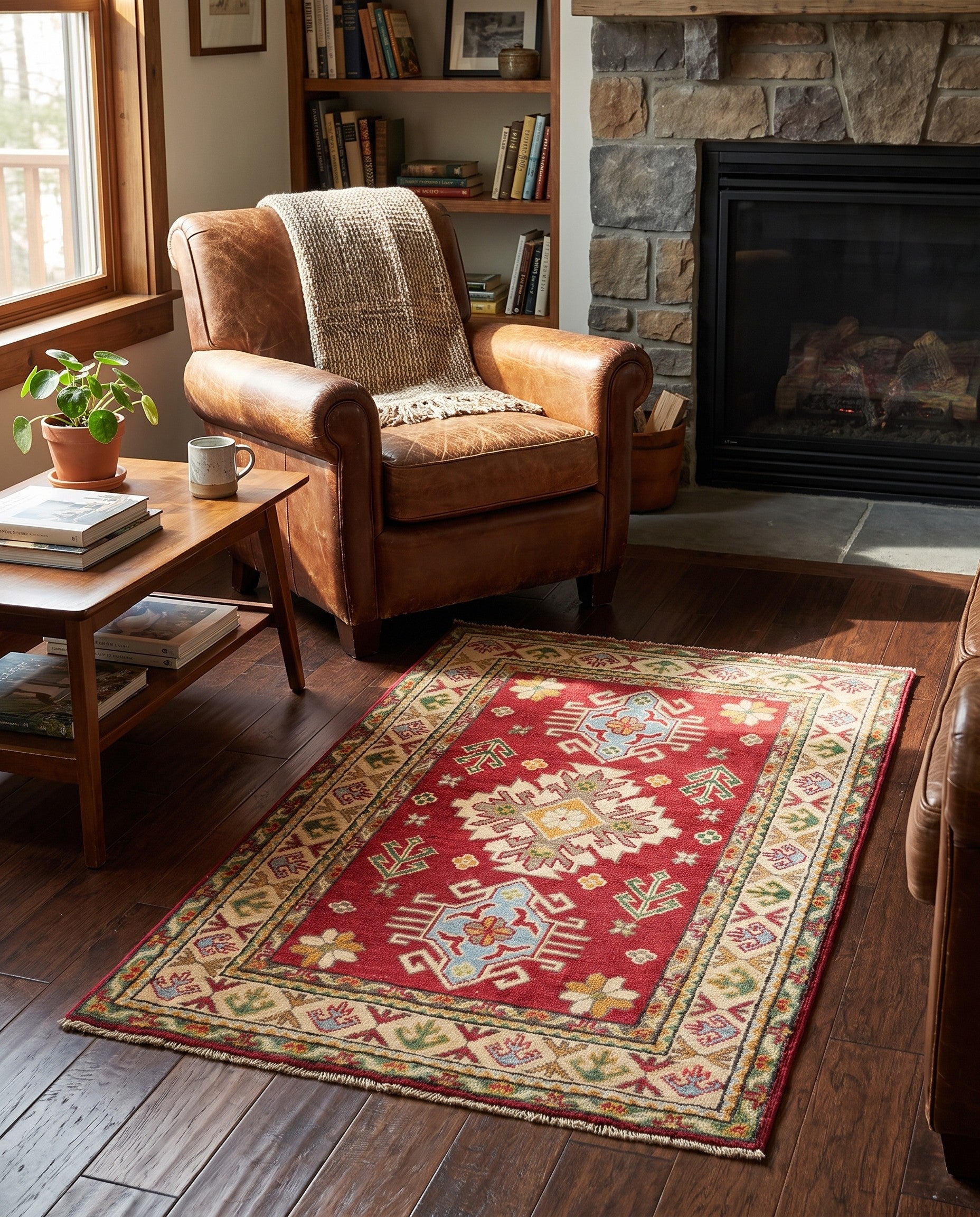 2' 7 x 3' 11 Hand Knotted Kazak Rug