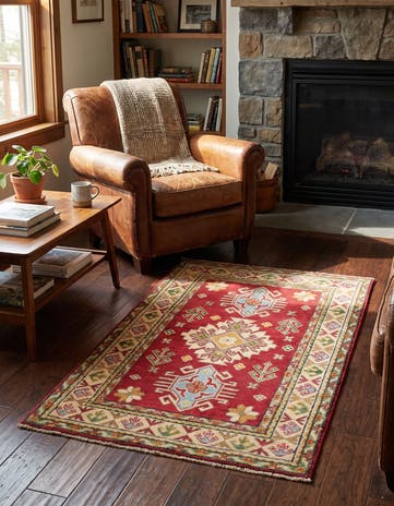 2' 7 x 3' 11 Hand Knotted Kazak Rug