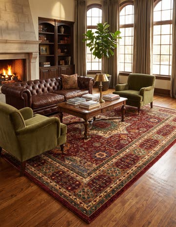 6' 9 x 9' 9 Hand Knotted Mamluk Ziegler Rug
