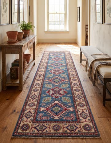 2' 9 x 10' 2 Hand Knotted Kazak Runner Rug