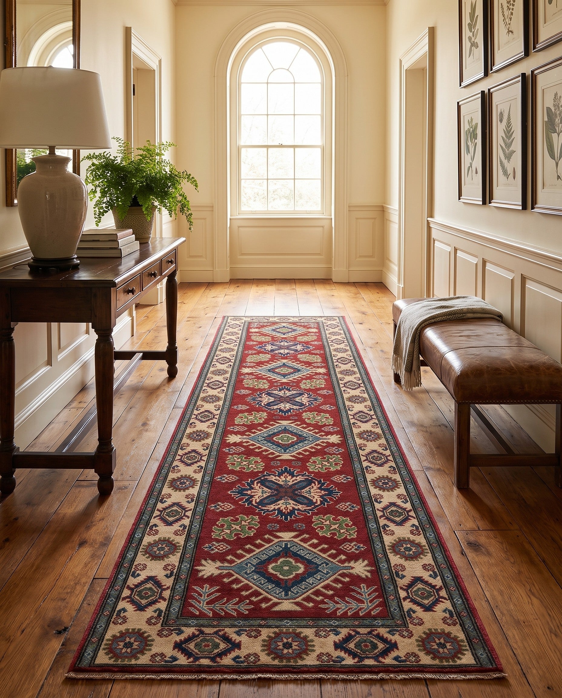 2' 9 x 10' Hand Knotted Kazak Runner Rug