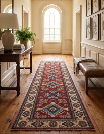 2' 9 x 10' Hand Knotted Kazak Runner Rug