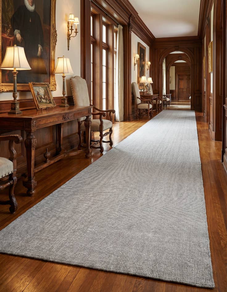 Detail image of 3' 3 x 19' 8 Hand Woven Jill Zarin English Manor Wool Runner Rug