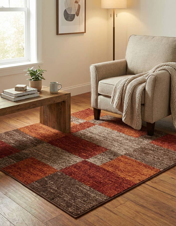 Detail image of 4' x 4' Equinox Square Rug