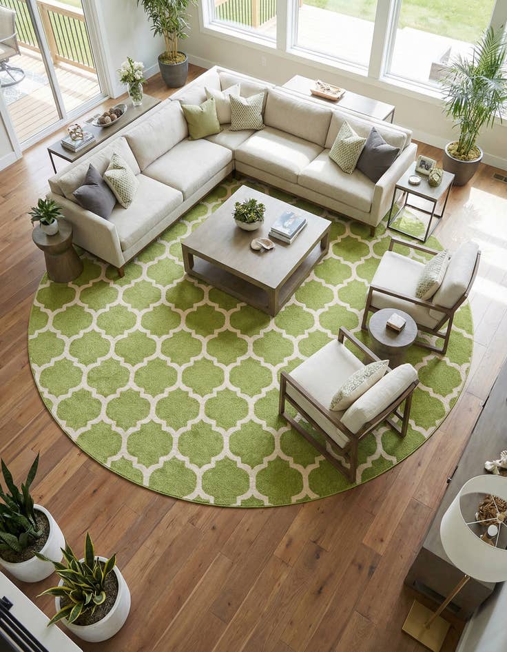 Detail image of 12' 2 x 12' 2 Trellis Round Rug