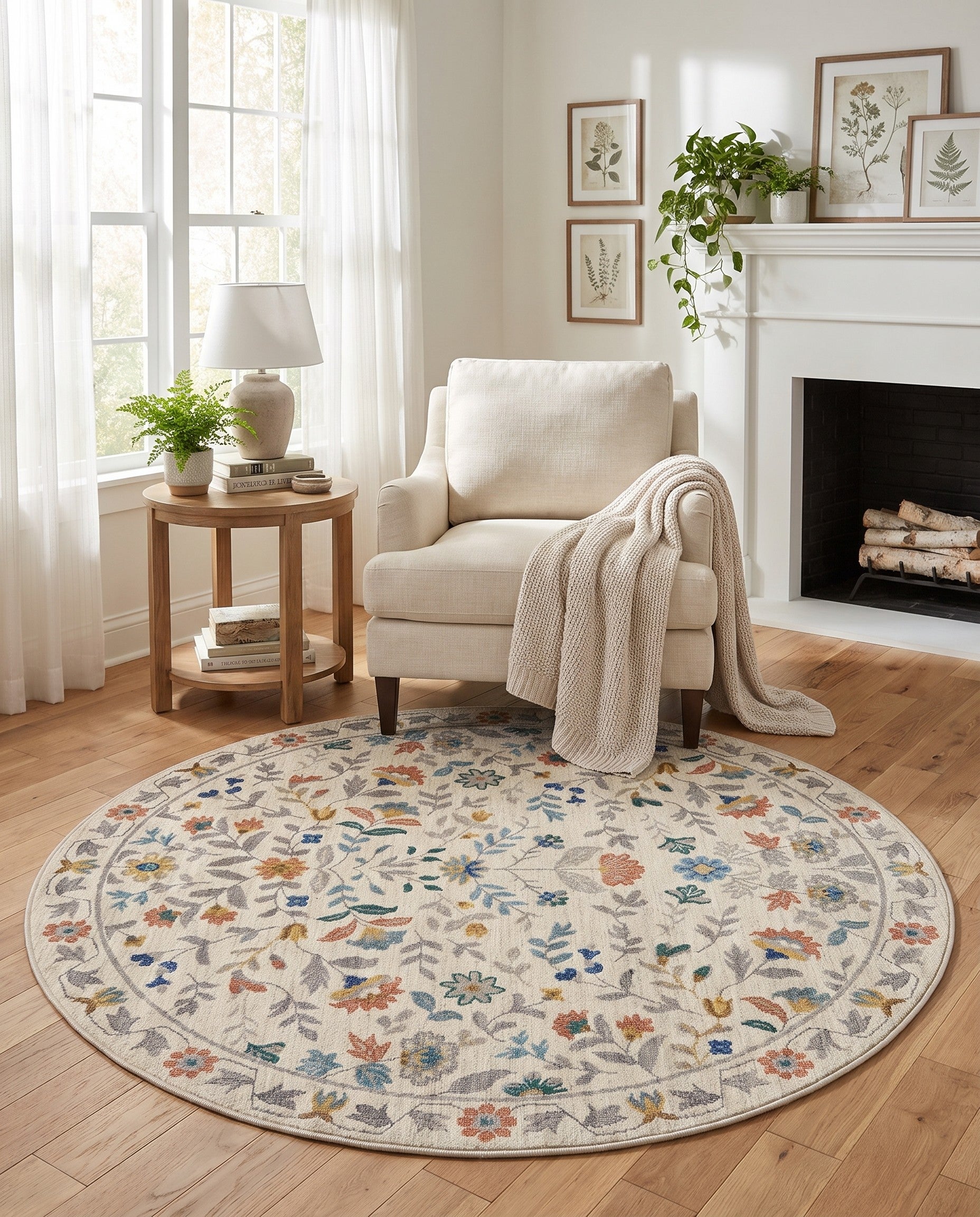 155cm x 155cm Blossom Round Rug