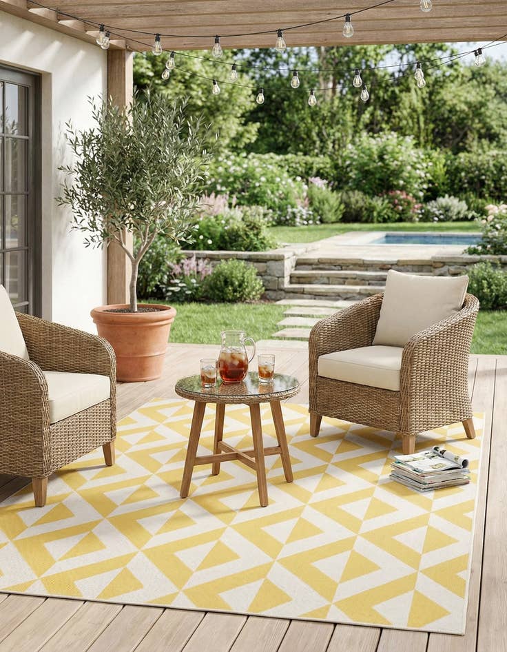 Detail image of 7' x 10' Easy-Clean Jill Zarin Napa Indoor / Outdoor Rug