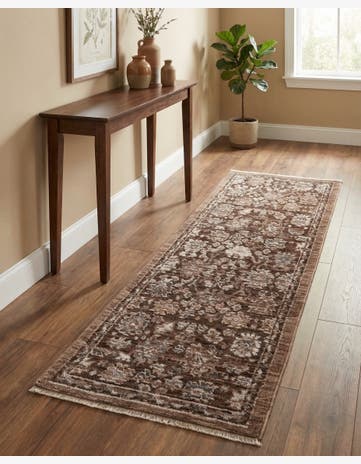 Brown Grand Tradition Runner Rug