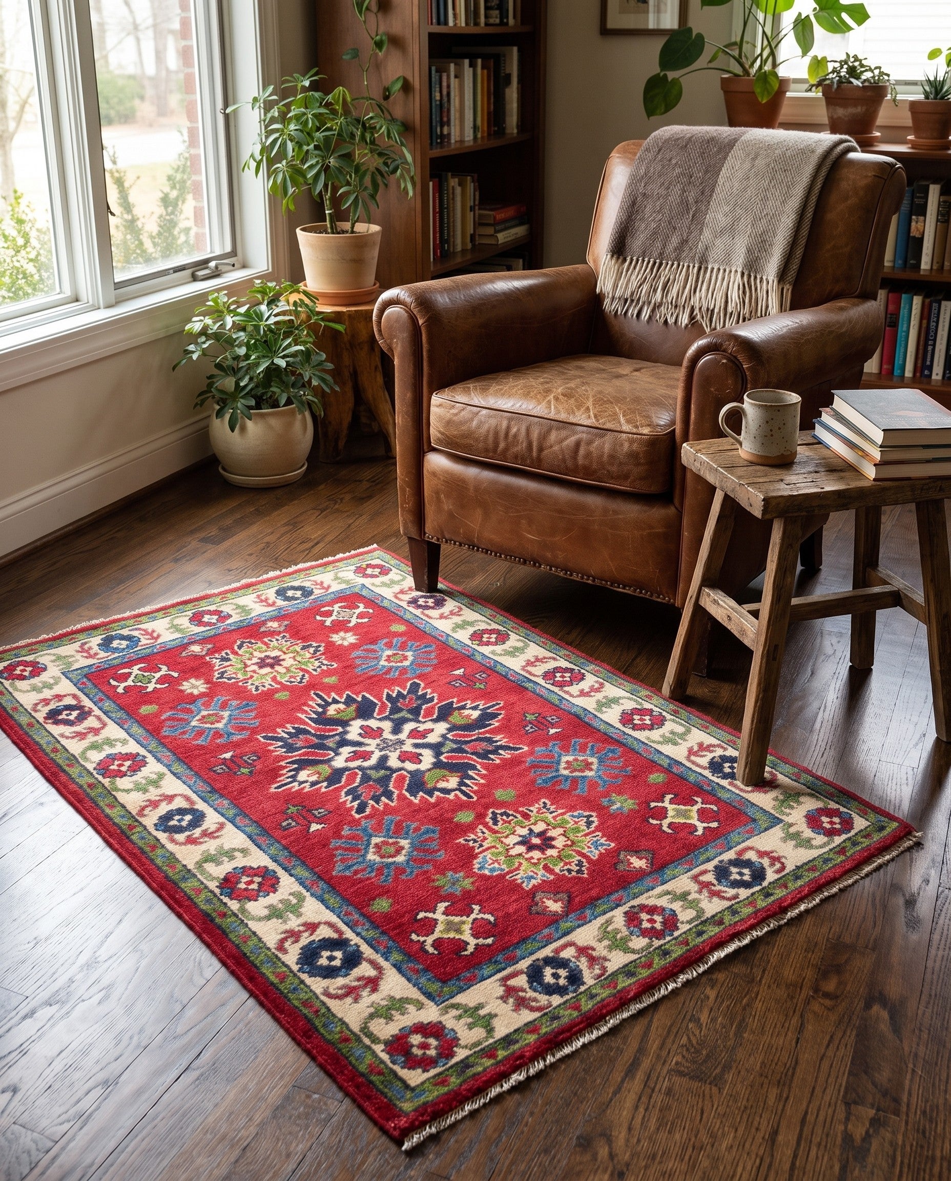 2' 8 x 4' 1 Hand Knotted Kazak Rug